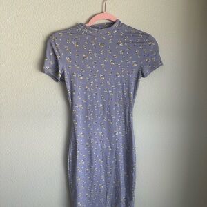Chic Lavender Floral Mini Dress